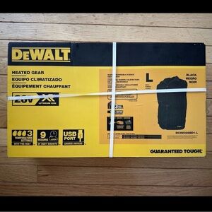 DEWALT DCHV086BD1-20v MAX Reversible Heated Fleece Vest - Large, Black New